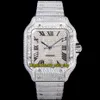 Eternity Biżuteria zegarki 2021 TWF 4SA0005 Diamonds ETA A2824 Automatyczna męska zegarek w pełni lodu Diamond Dial Szybki przełącznik stal 310r