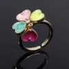 Famous Designer Rings for Lover 18K Gold Colorful Love Flower Design Anello con anelli rossi con Vanley comune