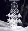 Creative Five Rings Dream Catchers Home Decorative Fantasy White Feather Dream Catcher Delicate Hand Made Distinctive Wind Chimes2379752