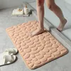 Tapijten Tuchtelschuim Pebble Bad Mat Water Absorberen Niet -slipsteen Wasbare douchevloer Bathmat tapijt voor woonkamer badkamer badkuip