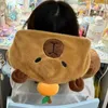 Cuscino peluche capybara kawaii con cappello simpatici animali da cartone animato cuscini di peluche adorabili per il regalo di compleanno per le vacanze 240507