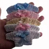 6/12pcsミニコットンかぎ針編みの編みセーターベビーシャワーのためのリボン生地おもちゃ人形クラフトテーブルパーティー装飾240510