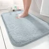 목욕 매트 수분 흡수 방지 방지 욕실 매트 두꺼운 카펫 긴 헤어 머신 세탁 가능한 내구성 화장실