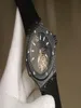 Relógio de movimento manual do Tourbillon por 44 mm de caixa de fibra de carbono Bandeira de borracha Sapphire Glass Stype de vidro do balanço rotativo Movimento 4136695