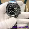 Mens Watch Factory Luxury top heren merk originele doos polshorloges roestvrij staal zwarte wijzerplaat automatische beweging werksporten