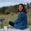 Muggar Picknickvattenmugg med fällbart handtag isolerat kaffe Aluminiumlegering camping te för utomhus vandring ryggsäck