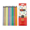 Lápis 18 conjuntos de lápis de desenho de madeira equipados com 12 lápis de cor de metal e 6 lápis de cor fluorescente D240510