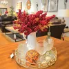 Fleurs décoratives Mini baies de cerise artificielles fausses étamines de fleur perle bricolage Bouquet de mariage décoration de Noël fruit