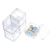 Presentförpackning 12st Clear Candy Box Treat Boxar Multifunktionstillbehör för bröllopsår Party Bakgrundsdekor Dropship