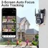 IP -kameror Sansco 4K 8MP Dual Lens PTZ WiFi Camera Dual Screen 4MP HD Wireless Outdoor IP Camera AI Human Tracking Monitoring IPC360 Home Camera D240510