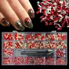 1 Box Luxury Shiny Diamond Nail Art Rhinestones Kit Glass Crystal Decorations Set 1pcs Pick Up Pen In Grids Box 21 Shapes 240510