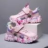 Brand Kids Scarpe Girls Girls Shoes Pink Princess Scarpe da tennis traspirante per bambini Scuola Scarpe Scarpe Atislip Trainer 240430