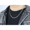 OEM Necklace 14K 6Mm 5Mm 4Mm Manufacturer 20Mm 3Mm Gold-Plated Fashionable Gold Cuban Chain Lead-Free