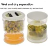 Storage Bottles Vegetable Hourglass Jar Portable Silicone Lid Food Fresh Keeping Container Home Kitchen Restaurant Juice Separator