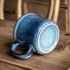 Tazze in ceramica vintage ceramica caffettiera americana cambio glassa imitazione a acqua smaltata tazza di grande capacità familiare