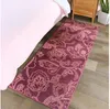 Tapis simples abstraits art à main le tapis coton tissé motif floral motif floral tapis de chambre à coucher absorber l'eau de salle de bain pailtre