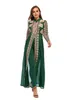 Etniska kläder Abaya Dubai Muslim sätter klänning Kaftan Turkiska islamiska kläder Abayas Afrikanska klänningar för kvinnor Robe Ensemble Femme Musulmane T240510