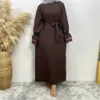 Etnische kleding Fashion Saoedi -Arabië Turkije Abaya Dames Casual kleding Abaya Moslim dames ritsjurk T240510