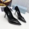 2024 Silver High Heel Shoes Sandals 8cm Thin Heels Women's Summer New Pointed Rhinestone Single Shoes Flat P Button Toe Covering Sandal with Bag