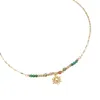 Colliers pendentifs Collier perlé coloré Chaîne ajustée à la main Bijoux uniques pour les femmes