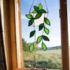 Figurine decorative foglie finte verdi a colore acrilico stampato stampato piante artificiali catcher finestra si impiccano un tocco di natura