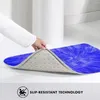 Badmattor Mat Kök duschrum Hippie Tie Dye Foot Blue Modern Vintage Toalettkudde Snabbt torrt Non Slip Custom Badrumsmatta