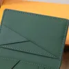 Designer wallet green original leather card holder top quality purse men women business wallet credit card holder Embossed design coin pouch M83067 M83055