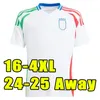 2024 Italien Soccer Jerseys Italia 24 25 fans spelarversion Maglie da Calcio Verratti Chiesa Gnonto Football Shirt T Lorenzo Pinamonti Politano Grifo Men Kids 3xl 4xl