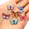 10pcs 21x15mm 19x16mm Colorful Butterfly Charms Pendant Enamel Metal Necklace Bracelet DIY Jewelry Making Accessories 240507