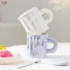 Tazze per la glassa perla sollievo tazza in ceramica con cucchiaio caffè creativo uffice bevande bevande drinkware coppie