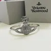 Charm Westwood Silver Full Diamond Saturn Armband Female Light Luxury Simple Earth Planet Open Nail