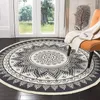 Tapijten zwart en wit chique mandala bohemian met kwastjes rond flanel vloer tapijten cirkel tapijt indoor worp voor woonkamer slaapkamer