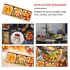Dinnerware Define placas de frutas japonesas Bandejas multiuso placas de nozes cerâmica com suporte de madeira Plats Snack Serving Jóias Divididas