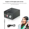 Fibra analógica digital Coaxial para L/R de 3,5 mm Conversor de sinal de áudio