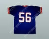 Aangepaste naamnummer Heren Jeugd/Kids Lt 56 Blue Football Jersey Top gestikte S-6XL