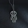 Colliers pendants Collier fantôme pour hommes femme enfant enfant drôle surnaturel Soul O Chain Bijoux en acier inoxydable Rock Punk