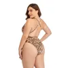 Frauen Badebekleidung Siamese Badeanzug 2024 Leopardenmuster sexy große Größe einteiliger Bikini Tiger Snake Beach Kee