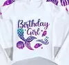 Thème de sirène de mode T-shirt charmant anniversaire fille tshirt drôle familiale assorties tenues de fête de fête
