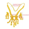 APingxun Design Double People 24k Gold Color Collier Boucles d'oreilles Bijoux Set French Royaume-Uni Femmes Bridal Mom Wife Cadeaux 240506