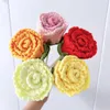 Dekorativa blommor DIY virkning Rose Bouquet Single Stick Home Table Decoration Wedding Artificial Flower Floral
