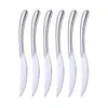 6 pieces of LFGB certified luxury 420 stainless steel steak knives super sharp classic banquet tableware retro family dinner tableware 240506