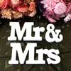 Обложка стула г -на миссис Уайт Письмо ПВХ Знак для деревенского свадебного украшения 3PCS/SET FAR FAUR DINGEAD PARTION TABL