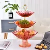 Płytki 2/3 poziomów plastikowych misek owocowych miski dekoracyjne imprezy desery uchwytu orzechy orzechy cukierki