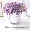 Decoratieve bloemen 6 stks kunstmatige gypsophila boeketten baby's adem nep nep bruids houdeldijbeltje bruiloft decor thuis display bloemen