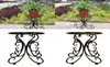 Hoogte kwaliteit binnen balkon Single smeedijzeren bloemideeën rond krukrek voor dropshipplanters POTS7382985