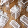 Enveloppe-cadeau 12pcs / lot Boîte en dentelle Clear PVC Boîtes en plastique pour Candy Chocolate Cake Emballage de la Saint-Valentin Emballage de fête de mariage