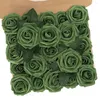 Flores decorativas Artificial 25pcs de aparência elfa real rosas falsas com hastes para buquês de casamento diy centerpieces de chuveiro de noiva