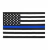 Direkt fabrik hela 3x5fts 90cmx150cm brottsbekämpande myndigheter USA US American Police Thin Blue Line Flag DHB10885423992