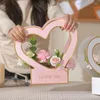 Present Wrap 1pc Portable Flower Basket Rose Wrapping Box Bag For Wedding Birthday Christmas Party Bouquet Decor Supplies