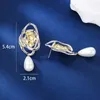 Boucles d'oreilles en peluche 016914 Perle de mode pour les cadeaux de goujons lrrégulaires pour femmes bijoux de vacances de fête nuptiale